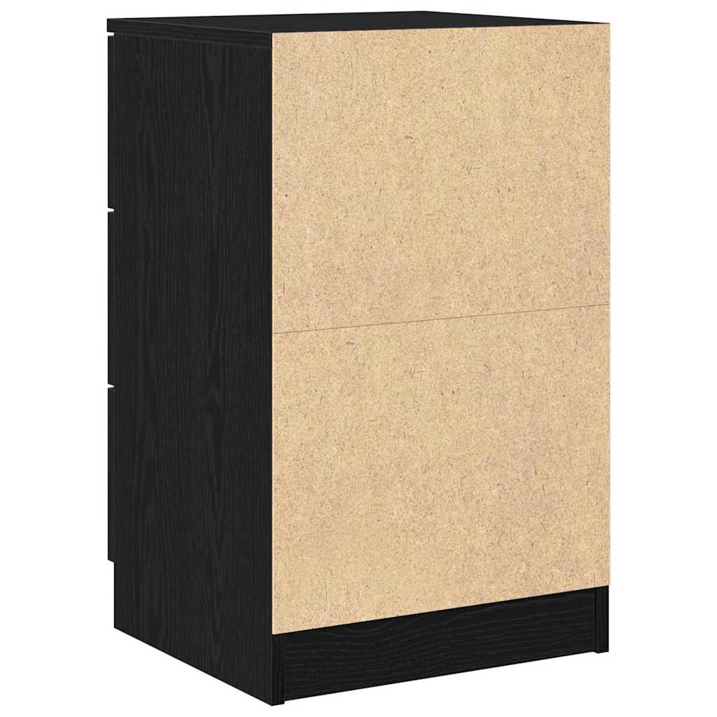 Noćni ormar 2 pcs Crni hrast 40 x 65 x 65 cm Konstruirano drvo