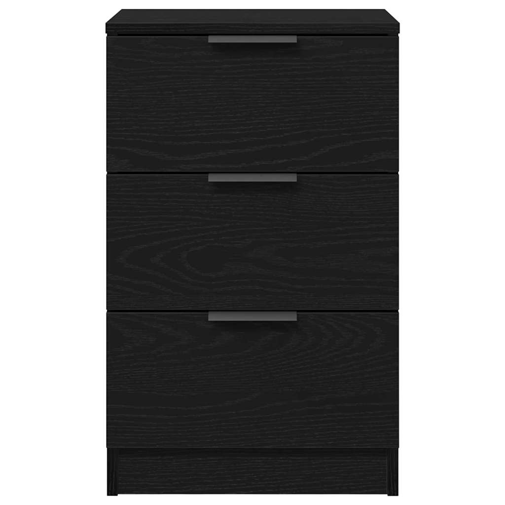 Noćni ormar 2 pcs Crni hrast 40 x 65 x 65 cm Konstruirano drvo