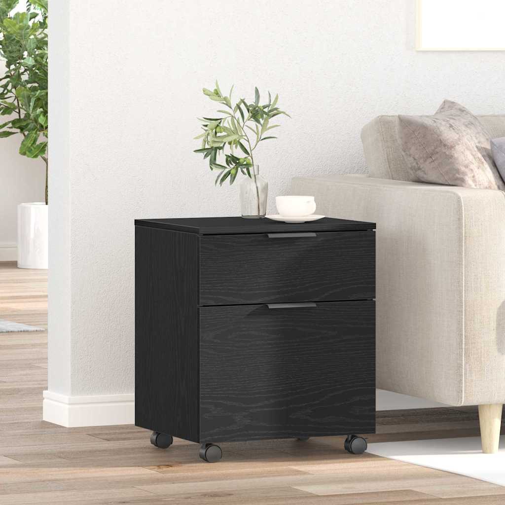 Kabinet za datoteke s ladicama Crni hrast 45 x 38 x 54 cm