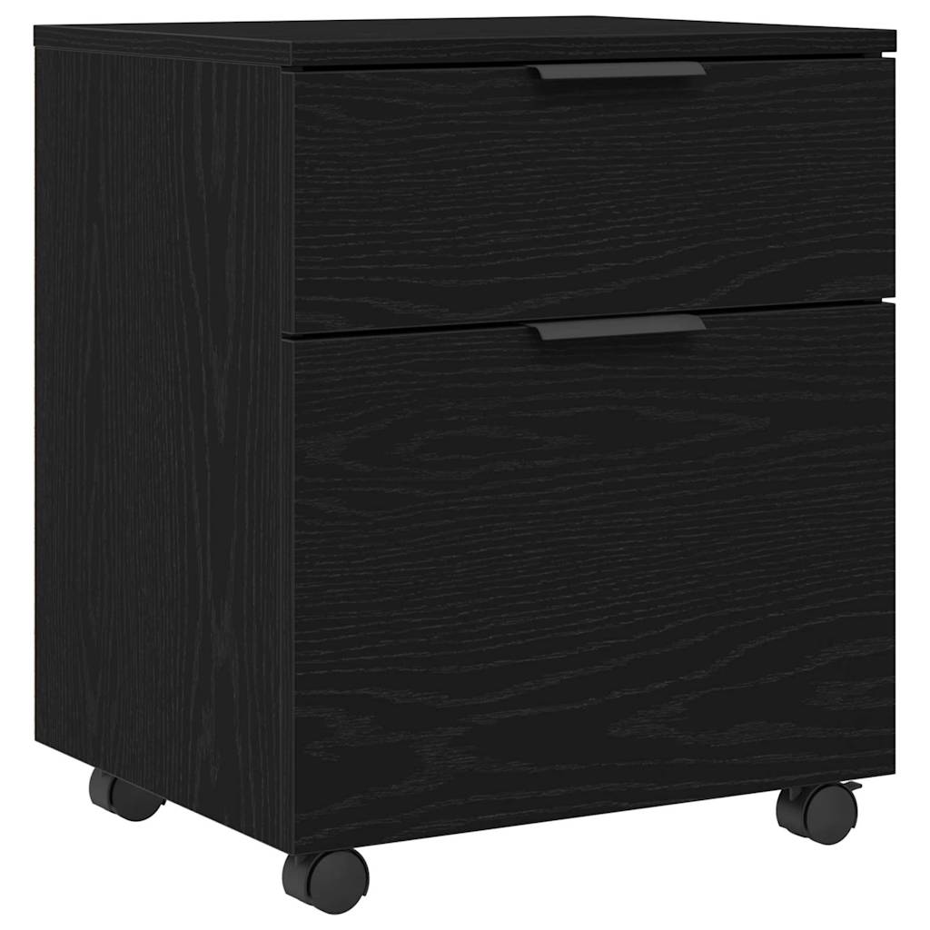 Kabinet za datoteke s ladicama Crni hrast 45 x 38 x 54 cm