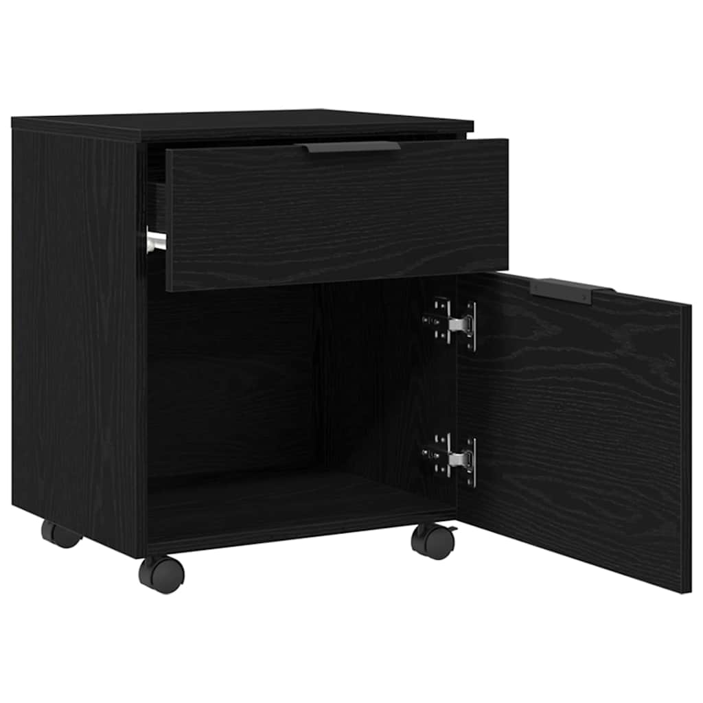 Kabinet za datoteke s ladicama Crni hrast 45 x 38 x 54 cm
