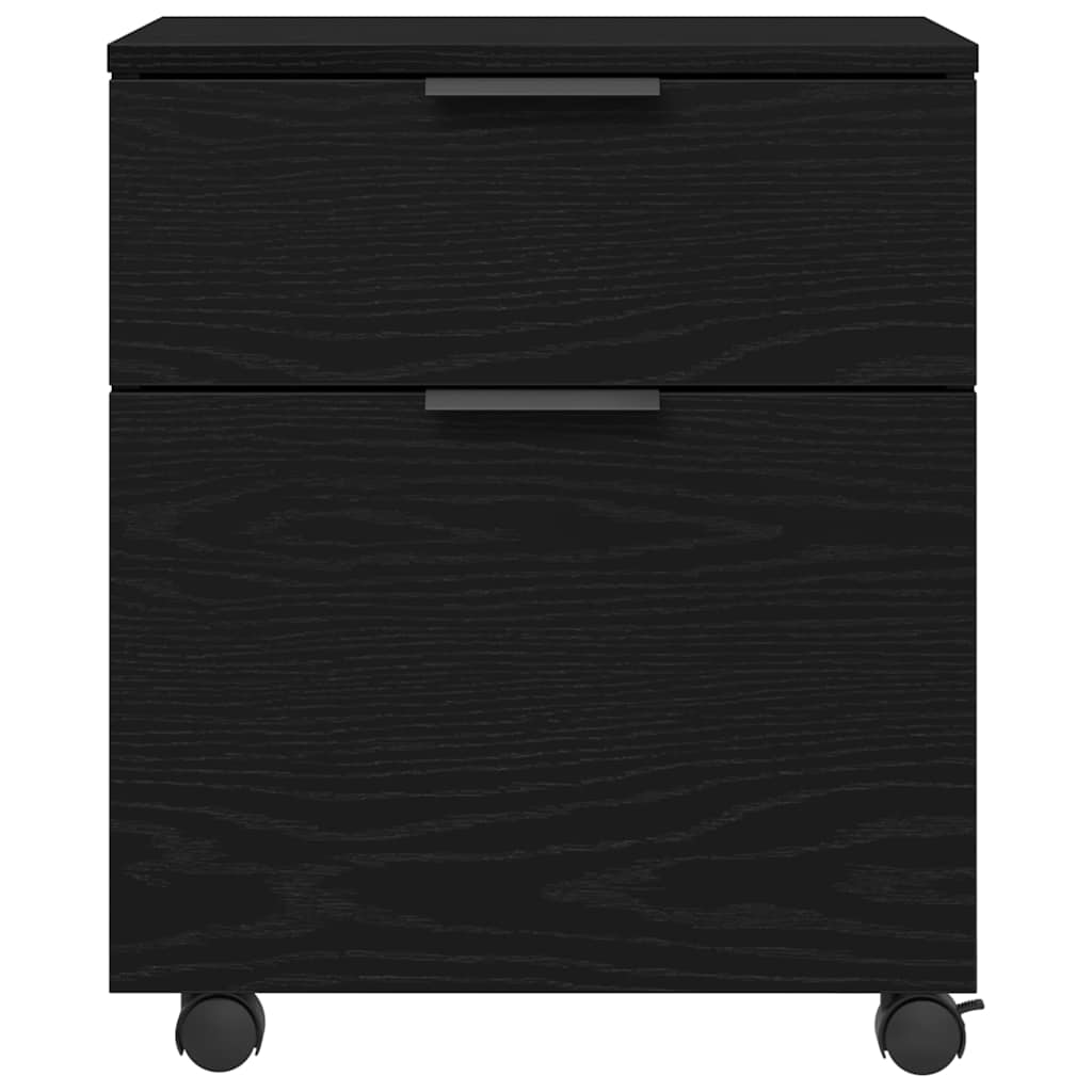 Kabinet za datoteke s ladicama Crni hrast 45 x 38 x 54 cm