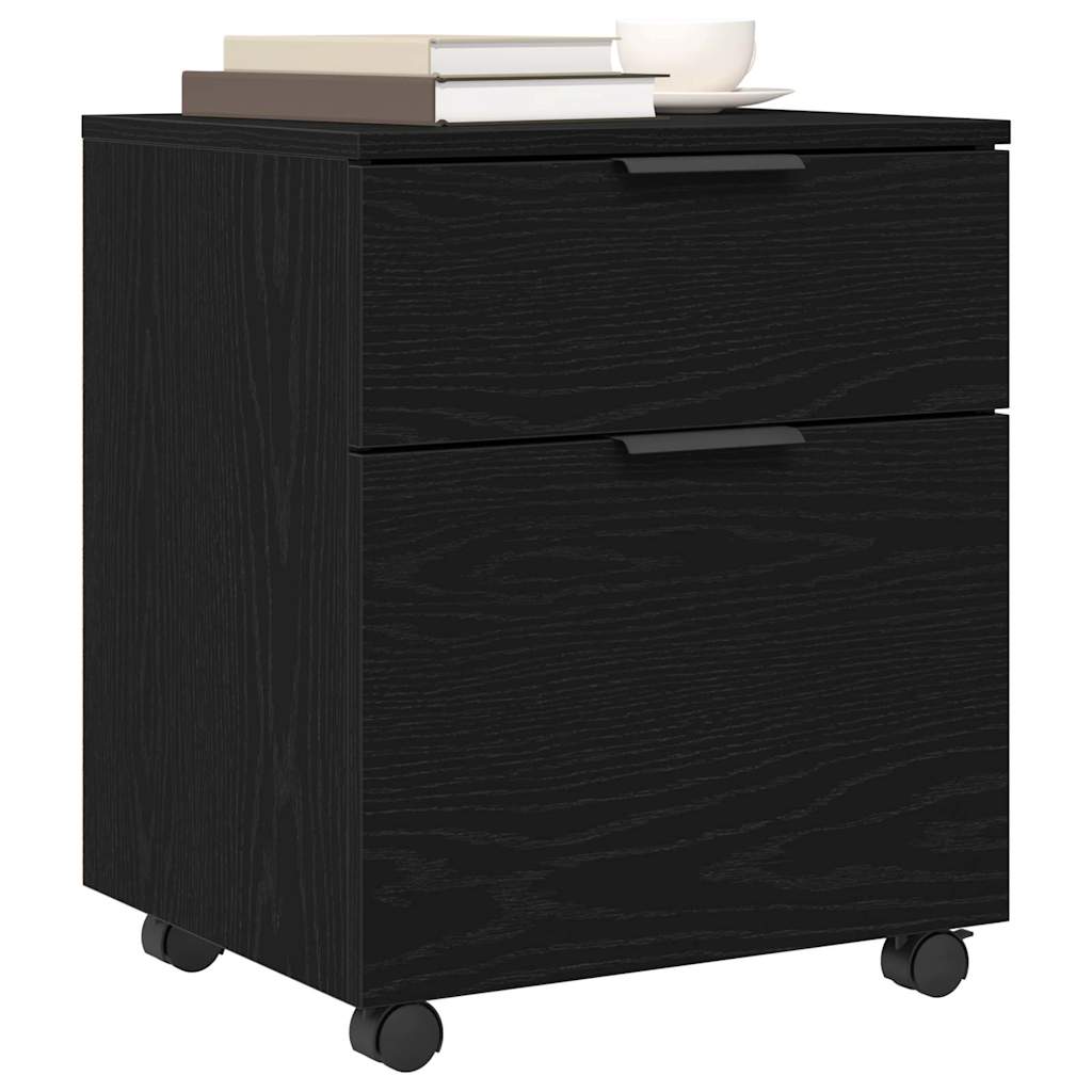Kabinet za datoteke s ladicama Crni hrast 45 x 38 x 54 cm