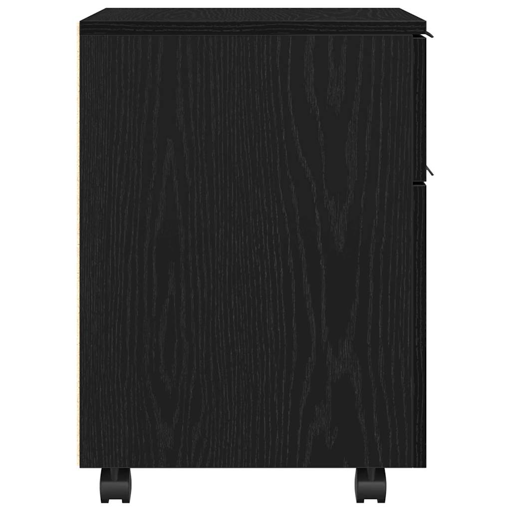 Kabinet za datoteke s ladicama Crni hrast 45 x 38 x 54 cm