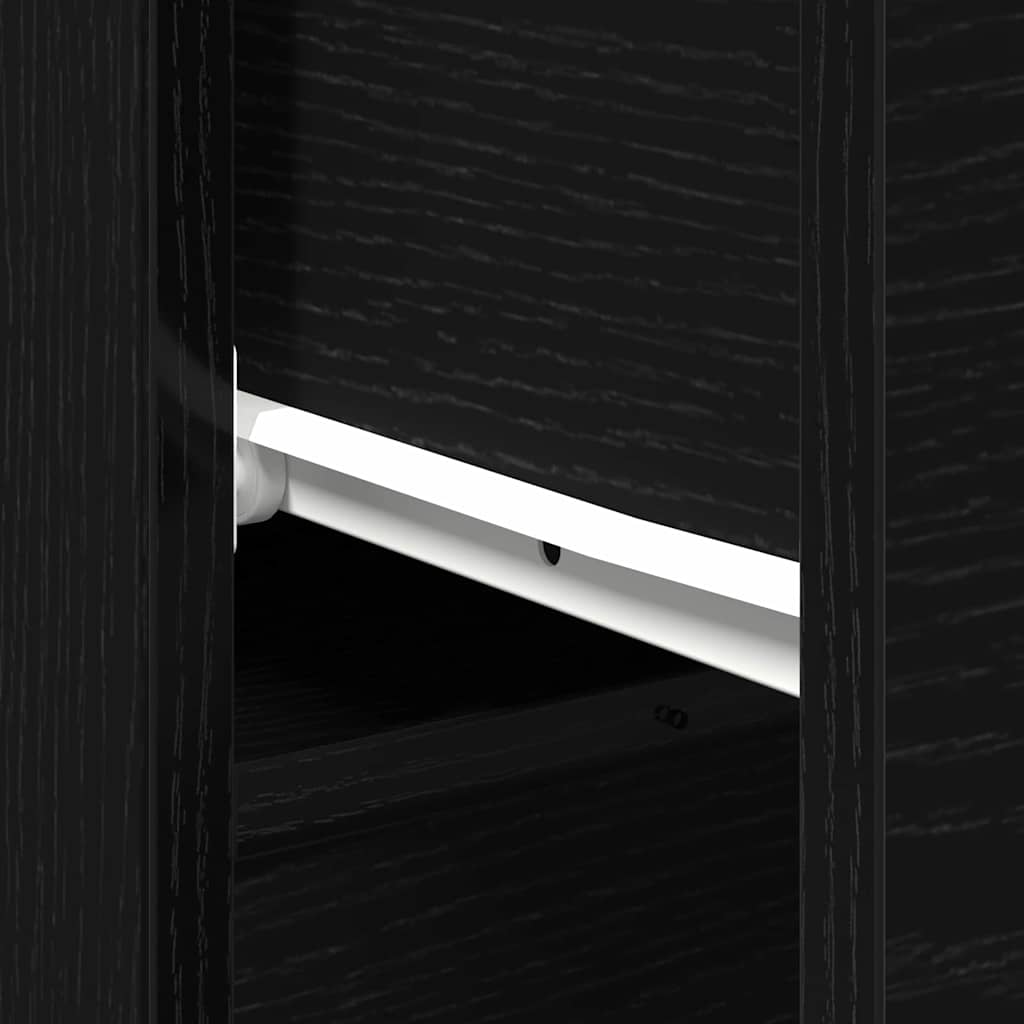 Kreveta 2 pcs Crni hrast 30 x 30 x 70 cm Konstruirano drvo