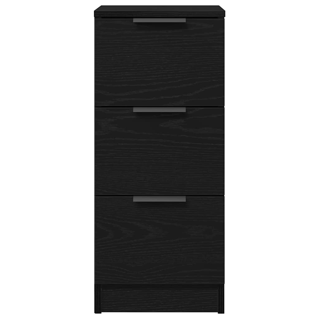 Kreveta 2 pcs Crni hrast 30 x 30 x 70 cm Konstruirano drvo