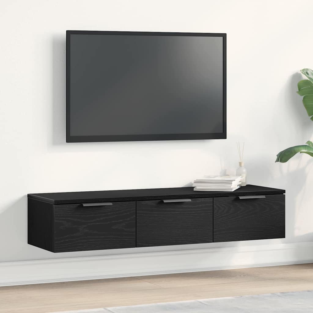 Ormar za Zid Crni hrast 102 x 30 x 20 cm Konstruirano drvo