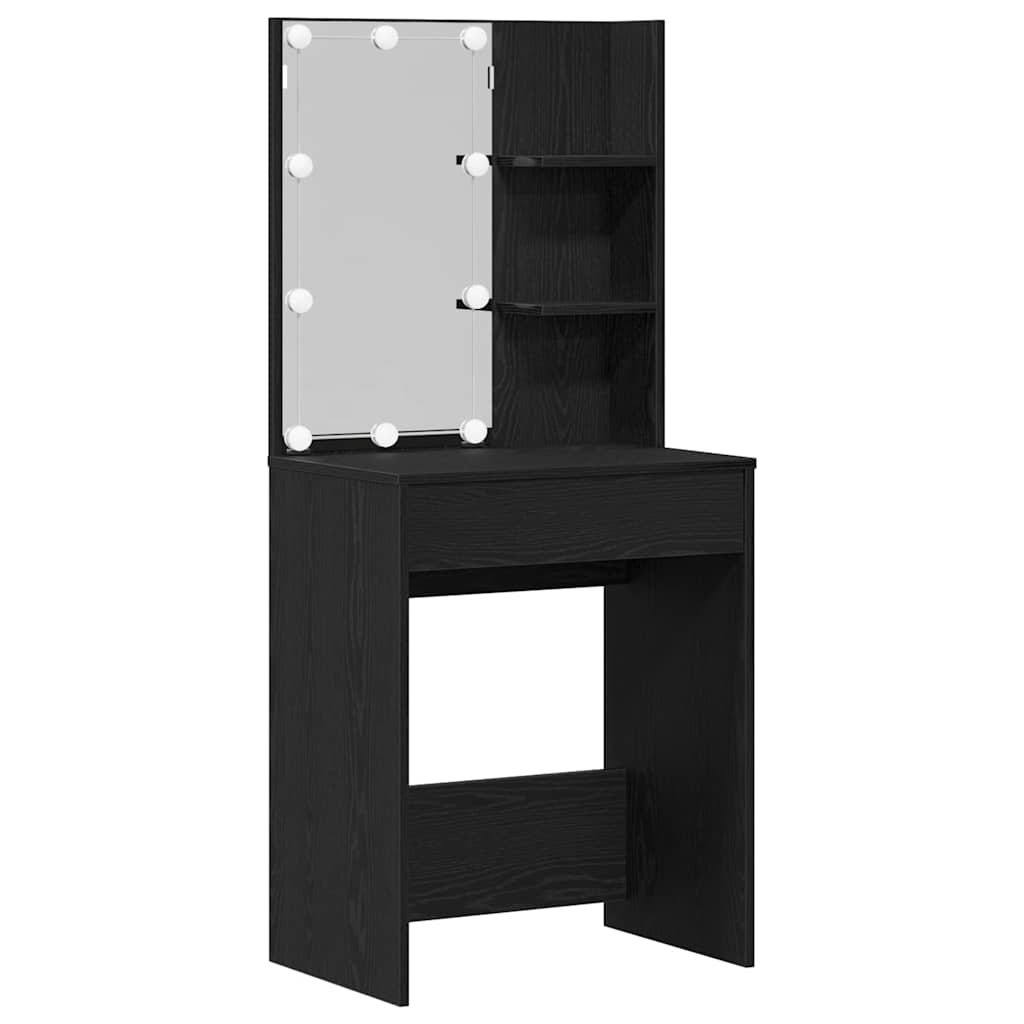 Toaletni stol Crni hrast 60 x 40 x 140 cm Konstruirano drvo