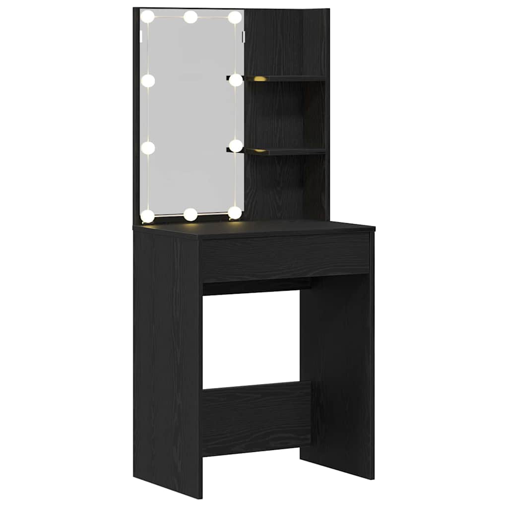 Toaletni stol Crni hrast 60 x 40 x 140 cm Konstruirano drvo