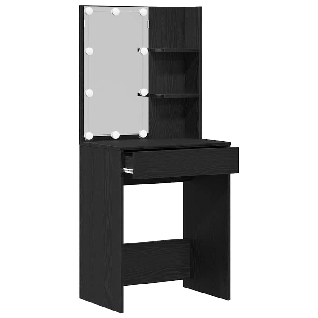 Toaletni stol Crni hrast 60 x 40 x 140 cm Konstruirano drvo