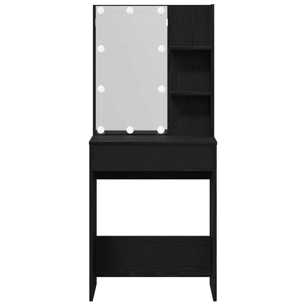 Toaletni stol Crni hrast 60 x 40 x 140 cm Konstruirano drvo