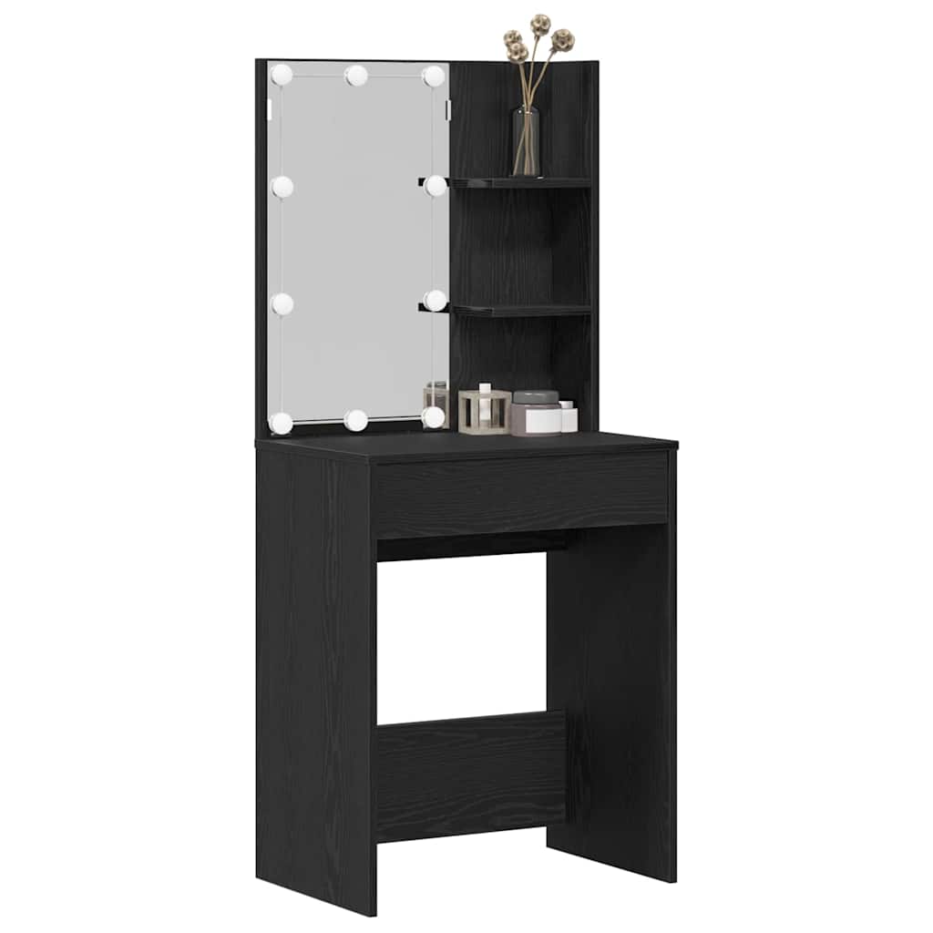 Toaletni stol Crni hrast 60 x 40 x 140 cm Konstruirano drvo