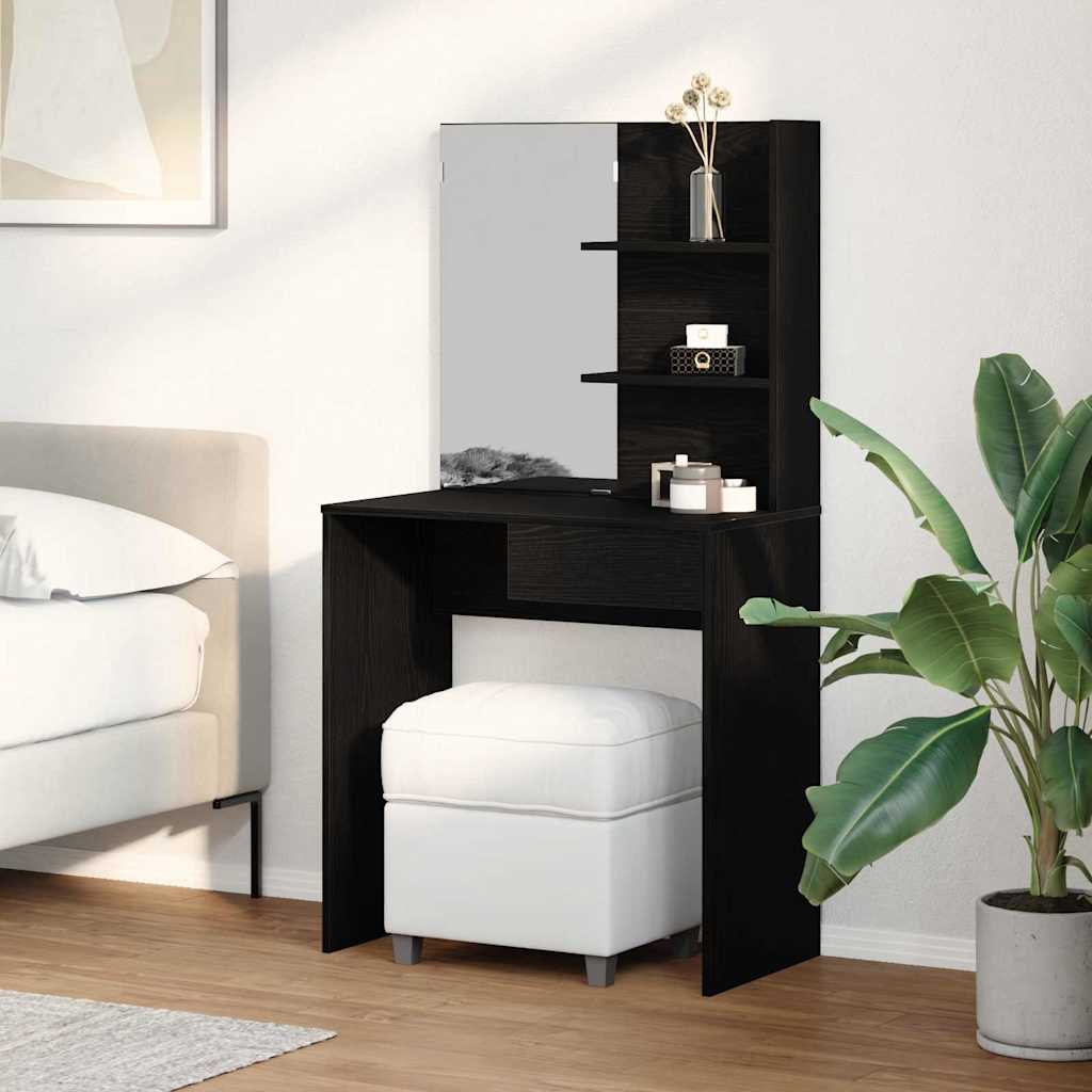 Toaletni stol Crni hrast 74,5 x 40 x 141 cm Konstruirano drvo