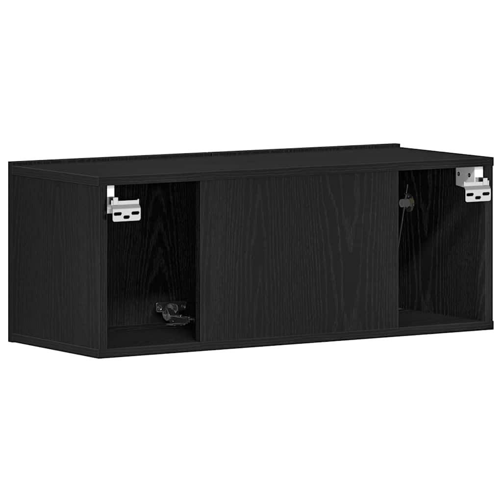 TV ormar 2 pcs Crni hrast 80 x 30 x 30 cm Konstruirano drvo