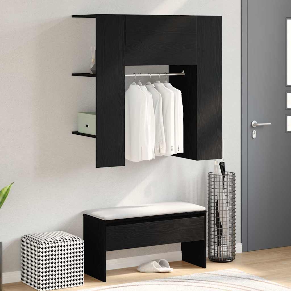 Ormar za hodnik Crni hrast 97,5 x 37 x 99 cm Konstruirano drvo