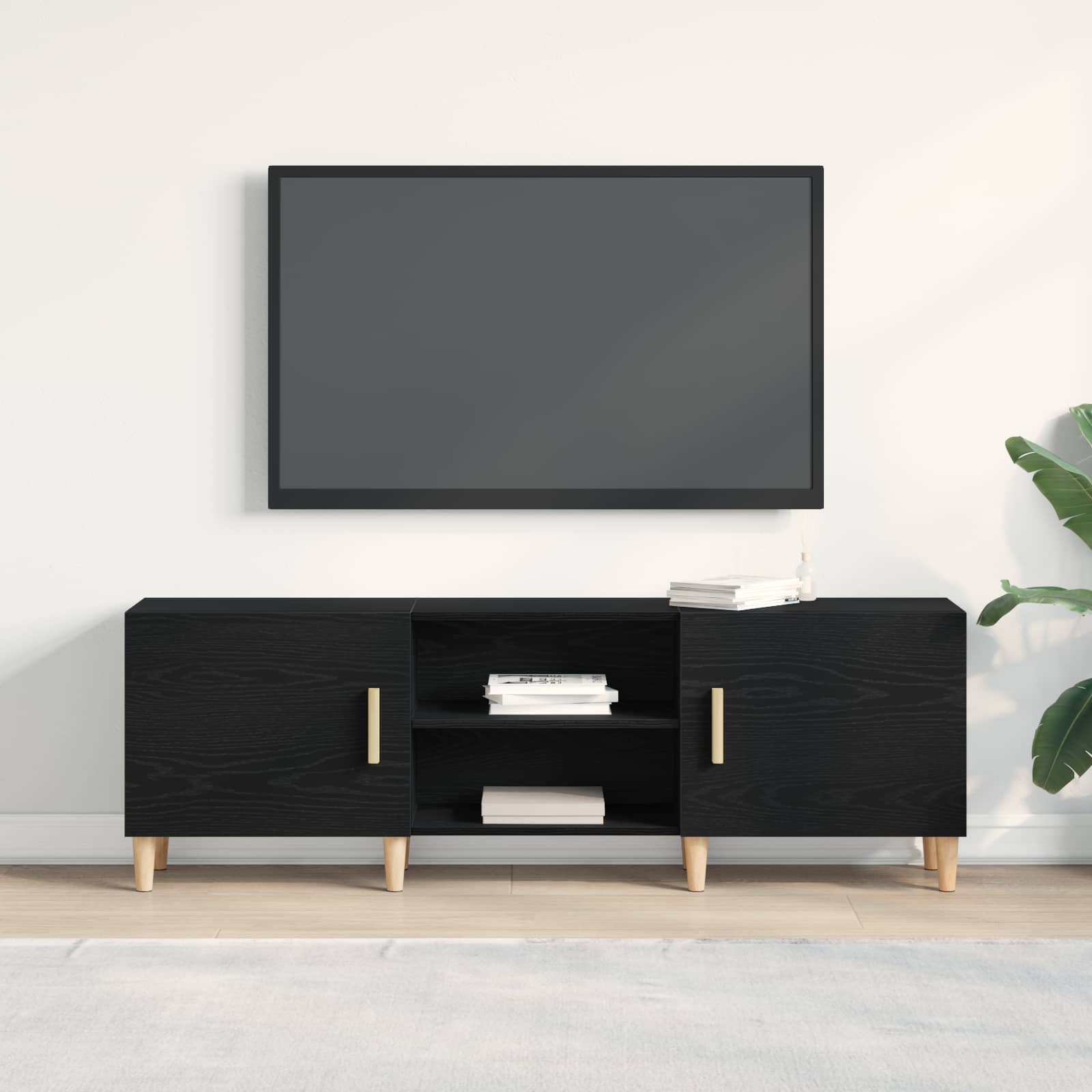 TV ormar Crni hrast 150 x 30 x 50 cm Konstruirano drvo