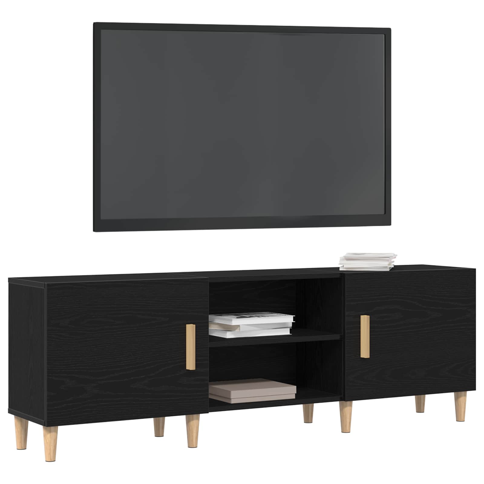TV ormar Crni hrast 150 x 30 x 50 cm Konstruirano drvo