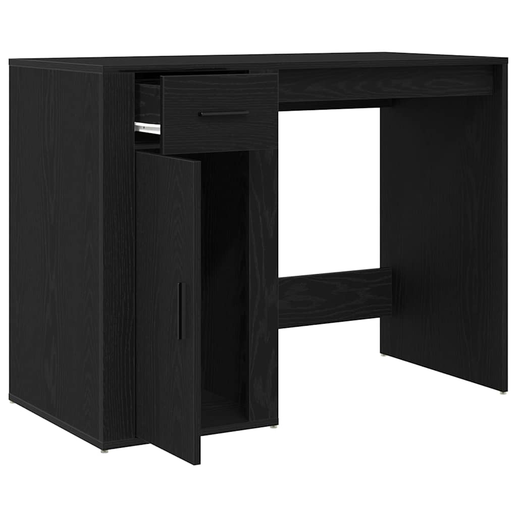 Stol s ladicama Crni hrast 100 x 49 x 74 cm Konstruirano drvo