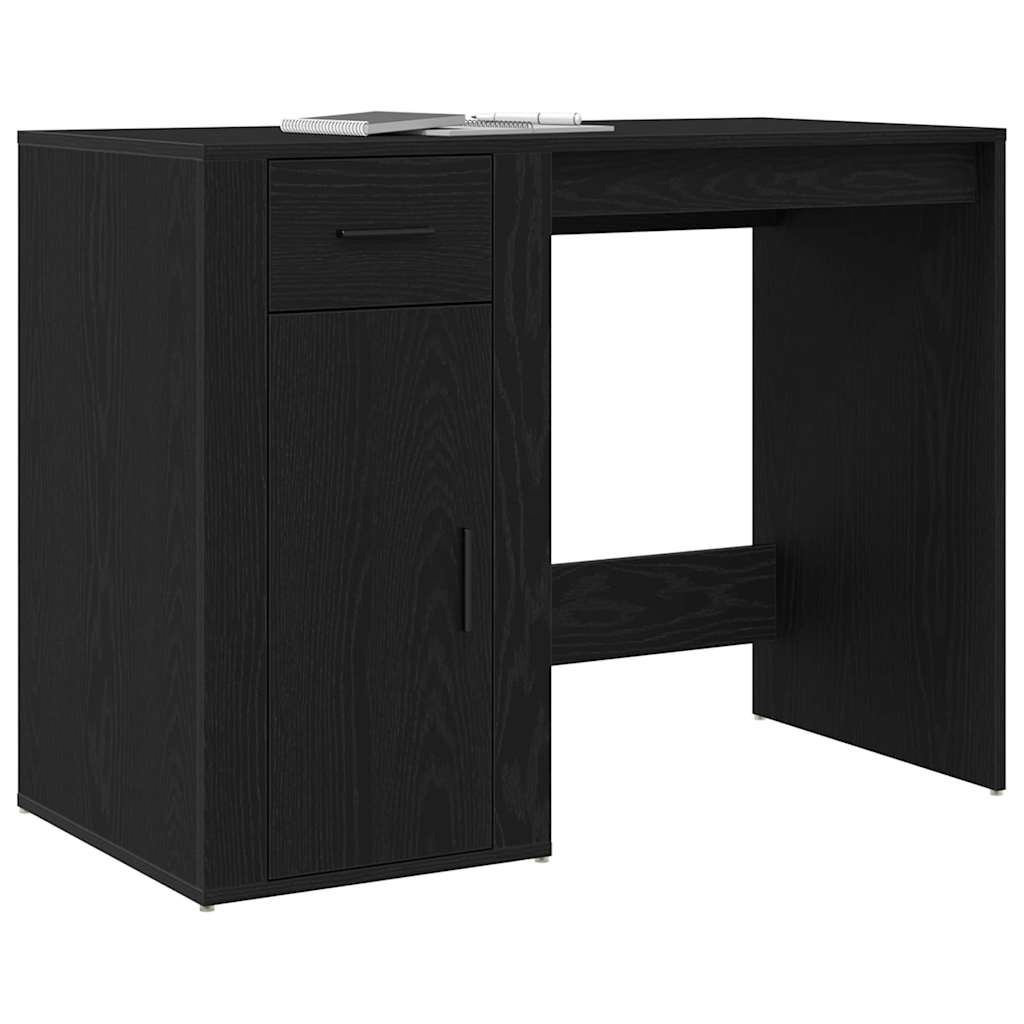 Stol s ladicama Crni hrast 100 x 49 x 74 cm Konstruirano drvo