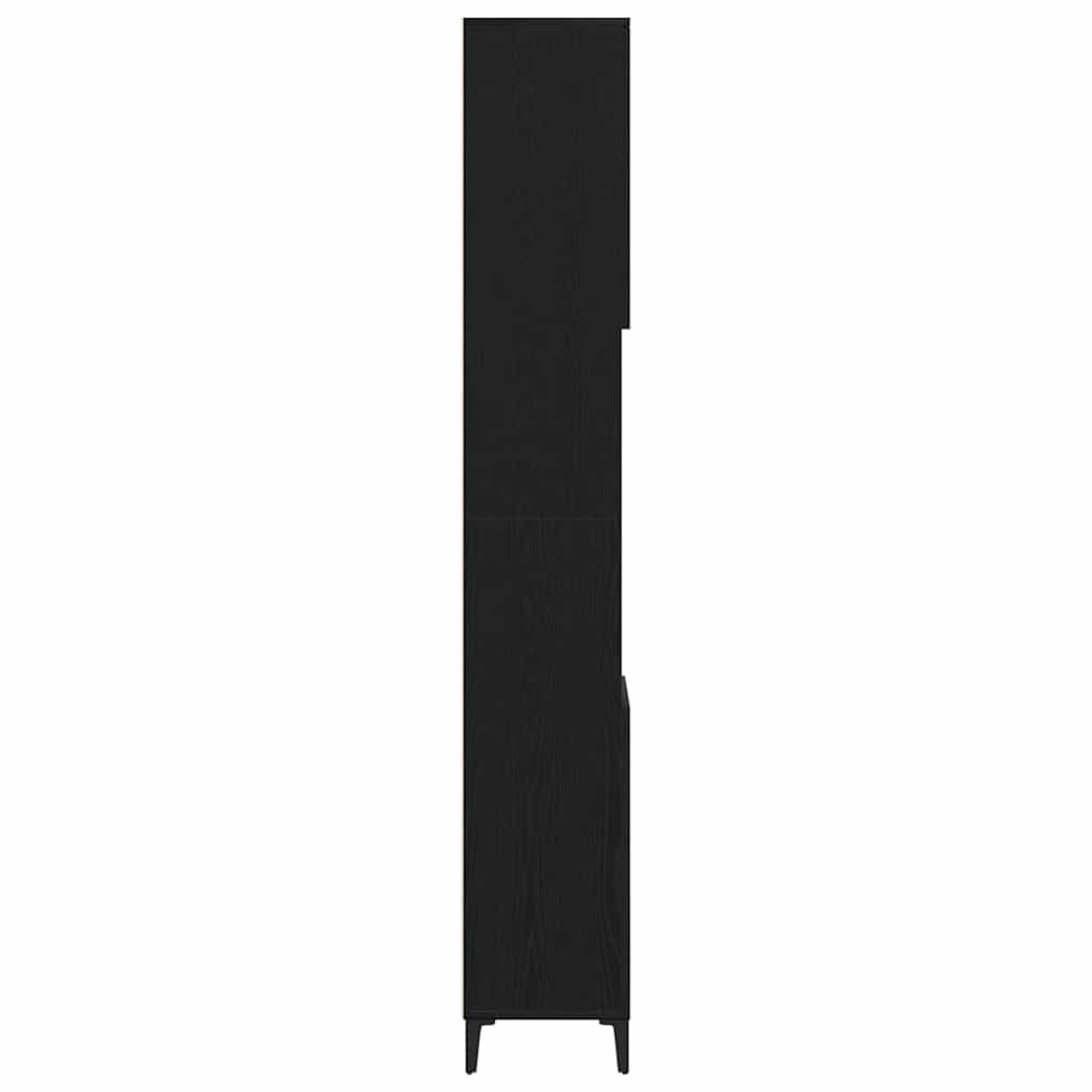 Kupaonski ormar Crni hrast 30 x 30 x 190 cm Konstruirano drvo