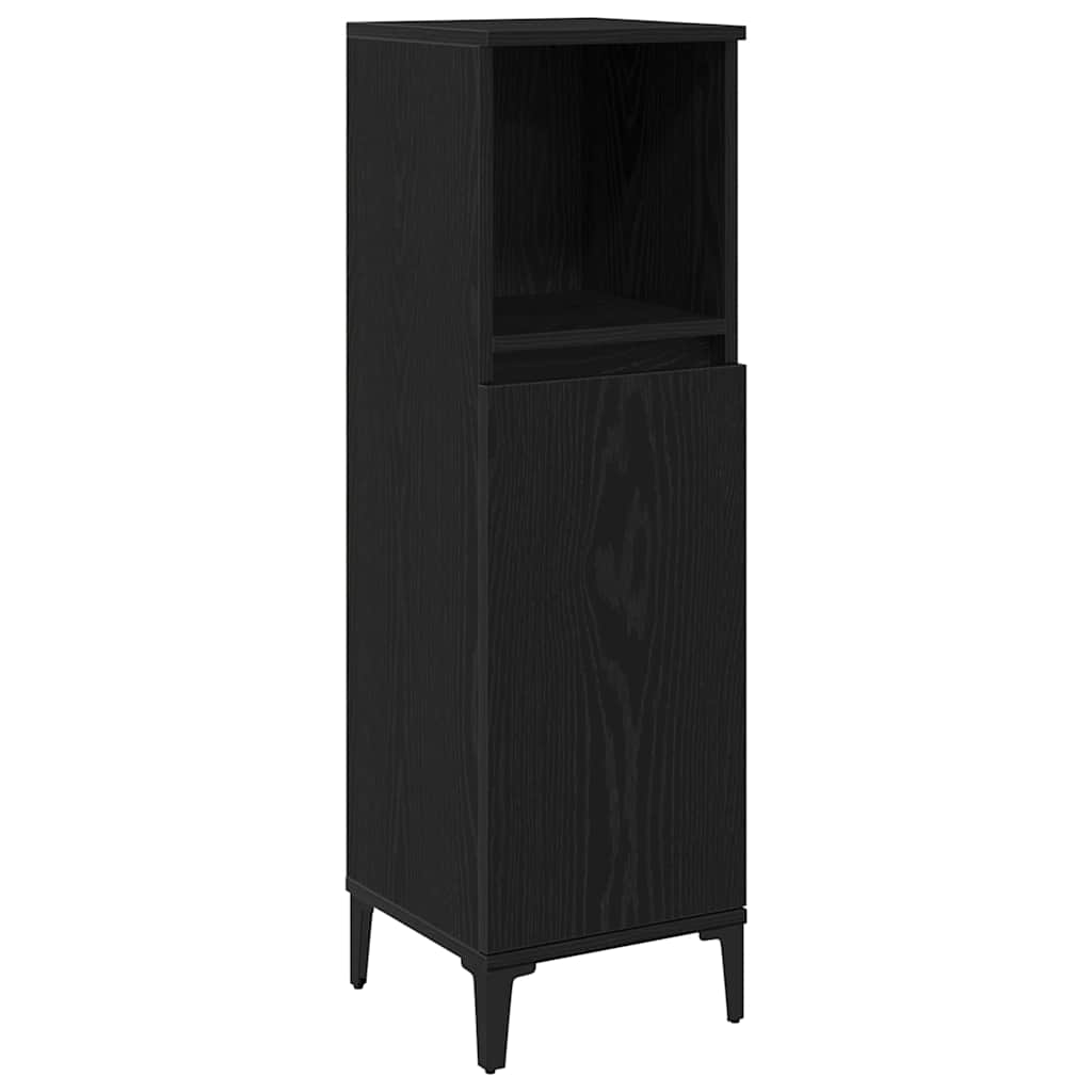 Kupaonski ormar Crni hrast 30 x 30 x 100 cm Konstruirano drvo