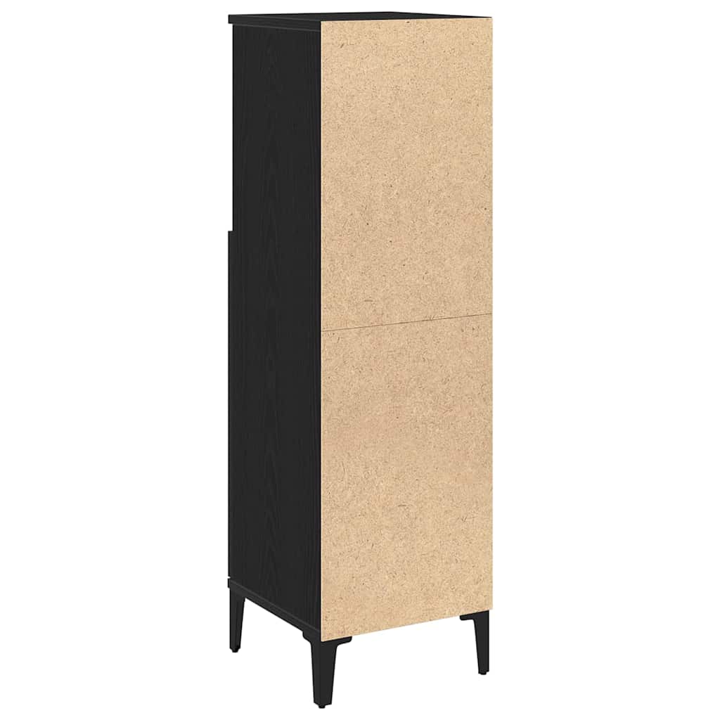 Kupaonski ormar Crni hrast 30 x 30 x 100 cm Konstruirano drvo
