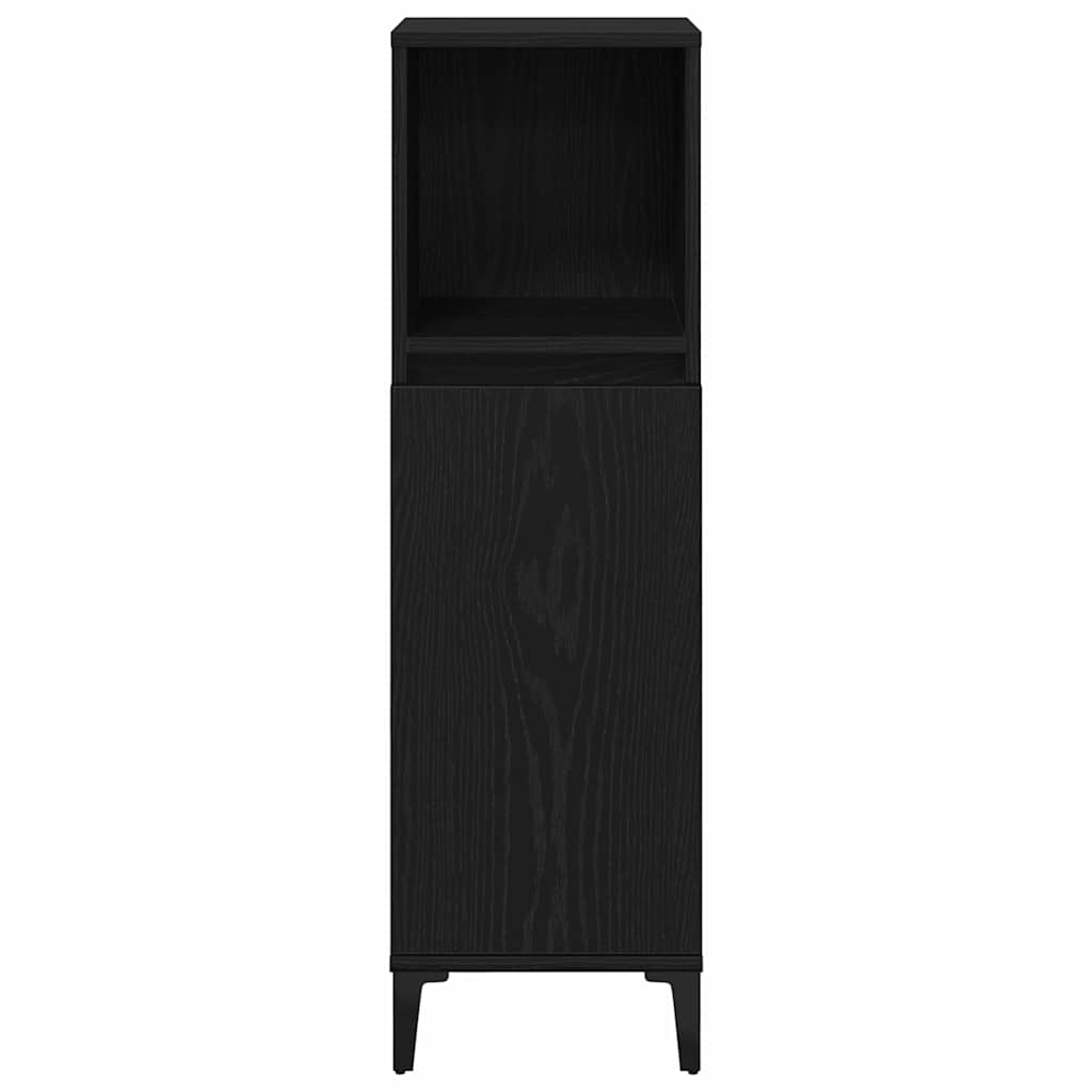 Kupaonski ormar Crni hrast 30 x 30 x 100 cm Konstruirano drvo