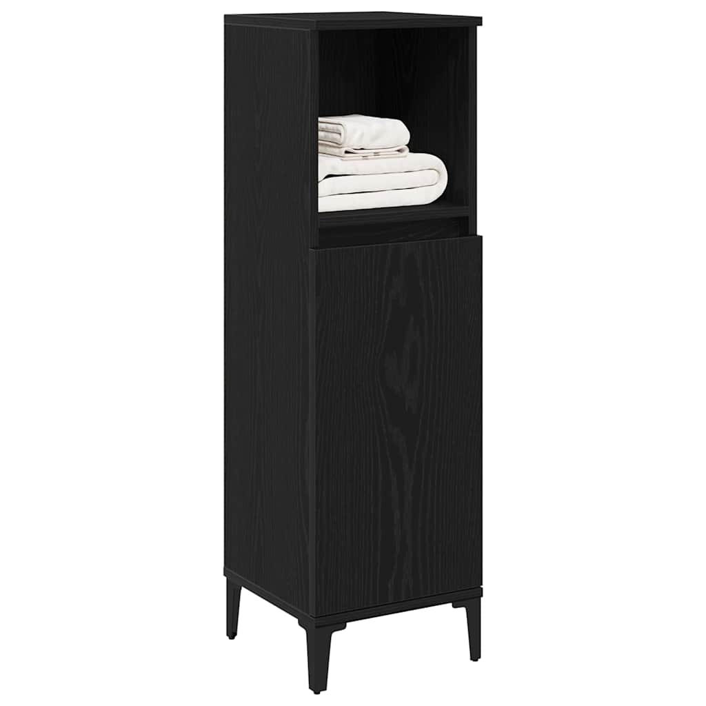 Kupaonski ormar Crni hrast 30 x 30 x 100 cm Konstruirano drvo