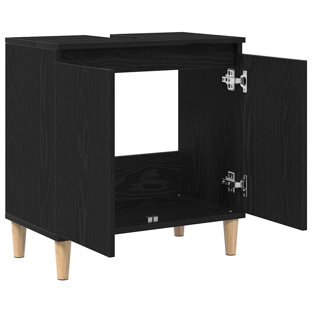 Kupaonski ormarić za sudoper Crni hrast 58 x 33 x 60 cm