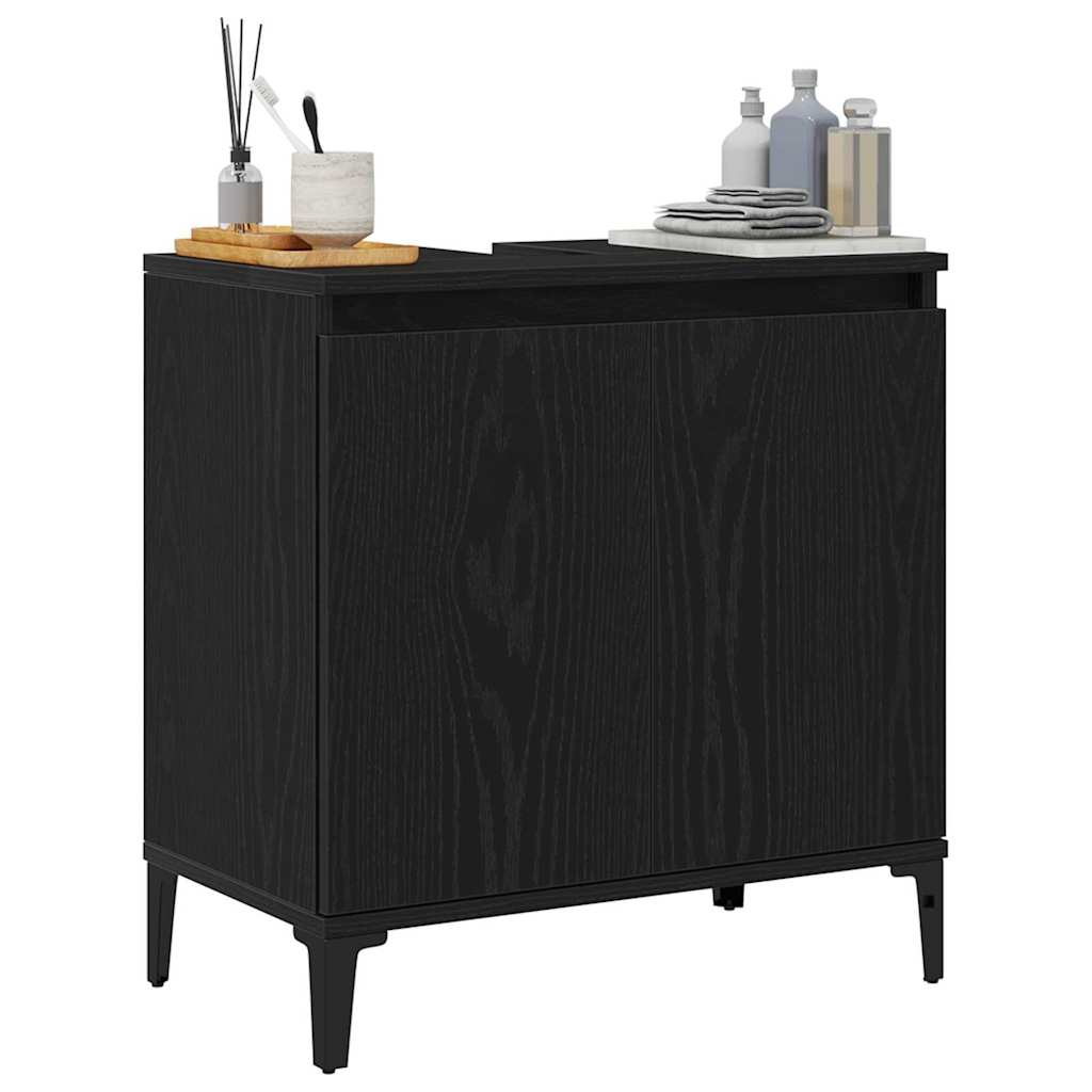 Kupaonski ormarić za sudoper Crni hrast 58 x 33 x 60 cm