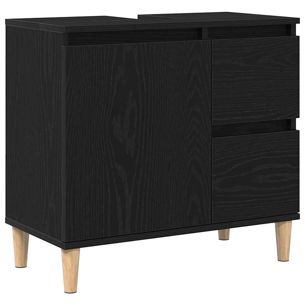 Kupaonski ormar Crni hrast 65 x 33 x 60 cm Konstruirano drvo