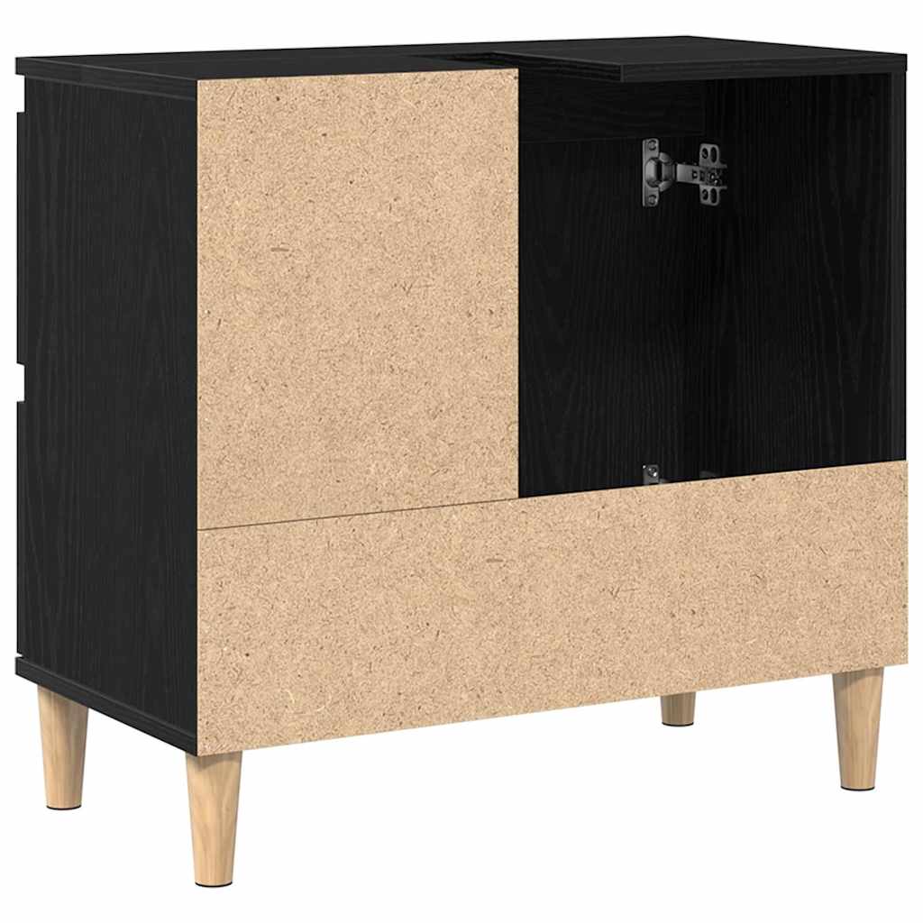 Kupaonski ormar Crni hrast 65 x 33 x 60 cm Konstruirano drvo