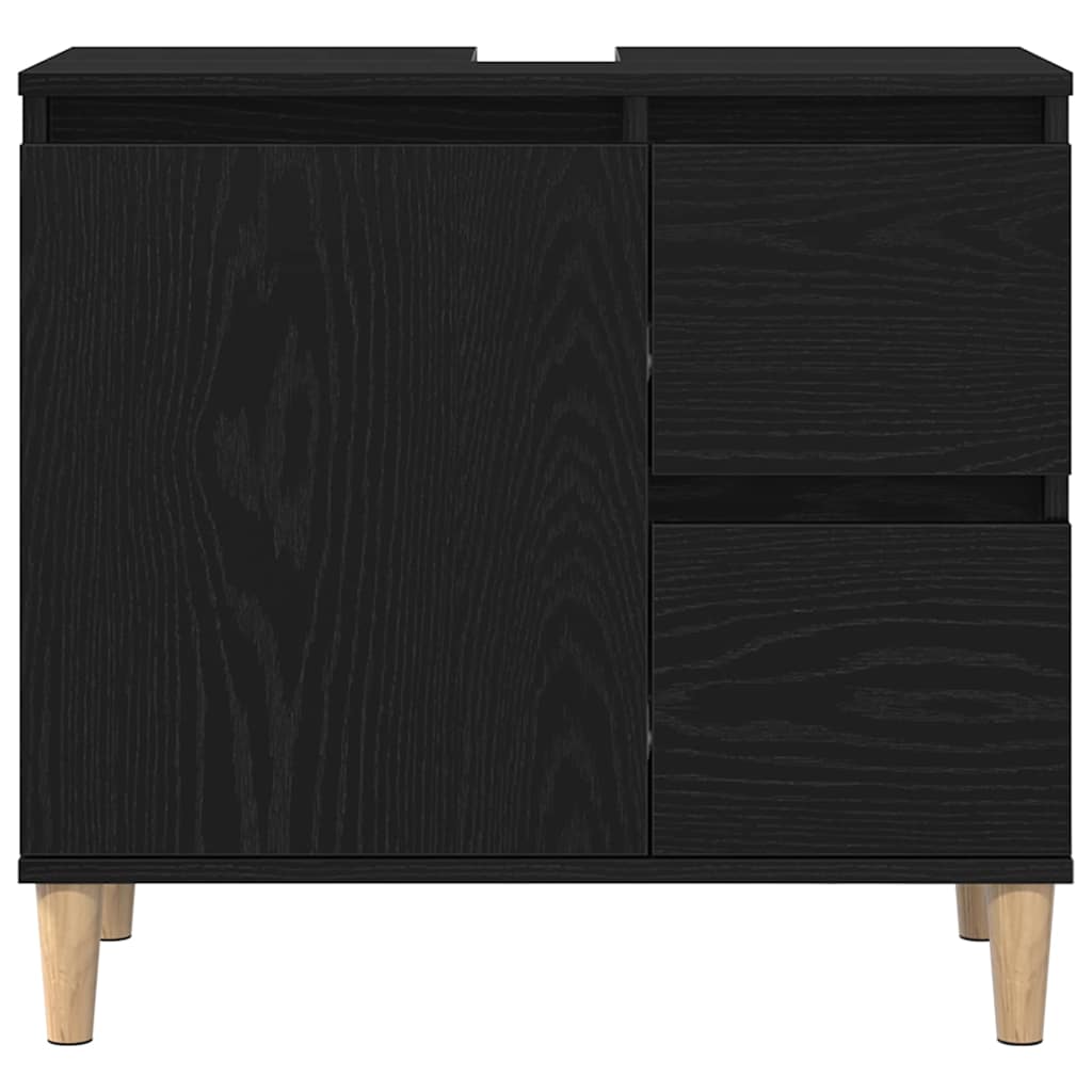Kupaonski ormar Crni hrast 65 x 33 x 60 cm Konstruirano drvo