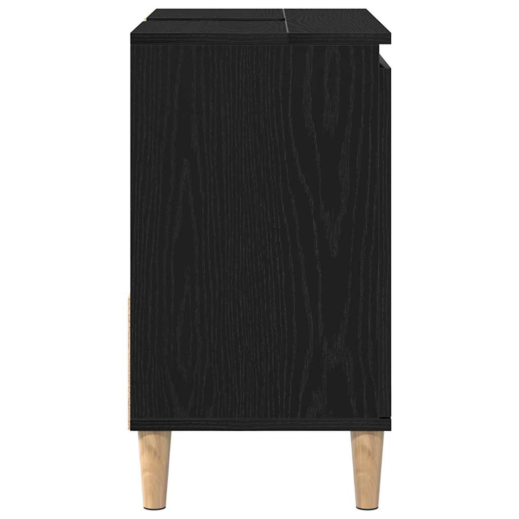 Kupaonski ormar Crni hrast 65 x 33 x 60 cm Konstruirano drvo