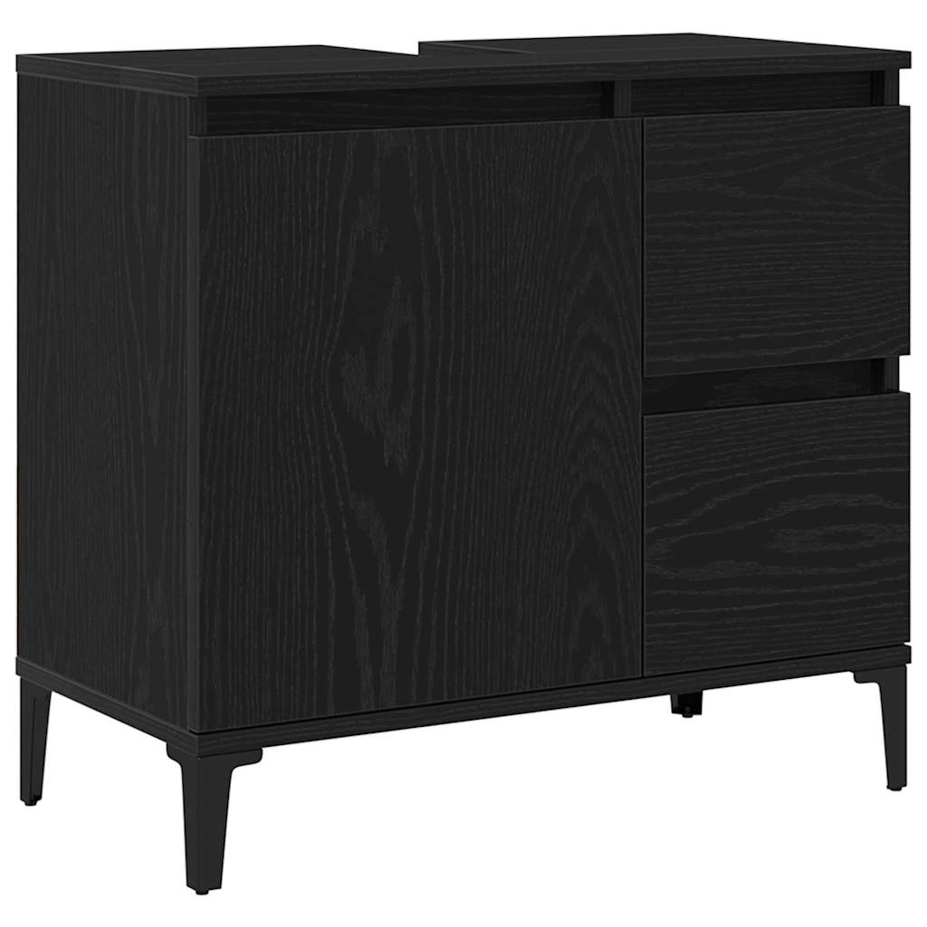 Kupaonski ormar Crni hrast 65 x 33 x 60 cm Konstruirano drvo