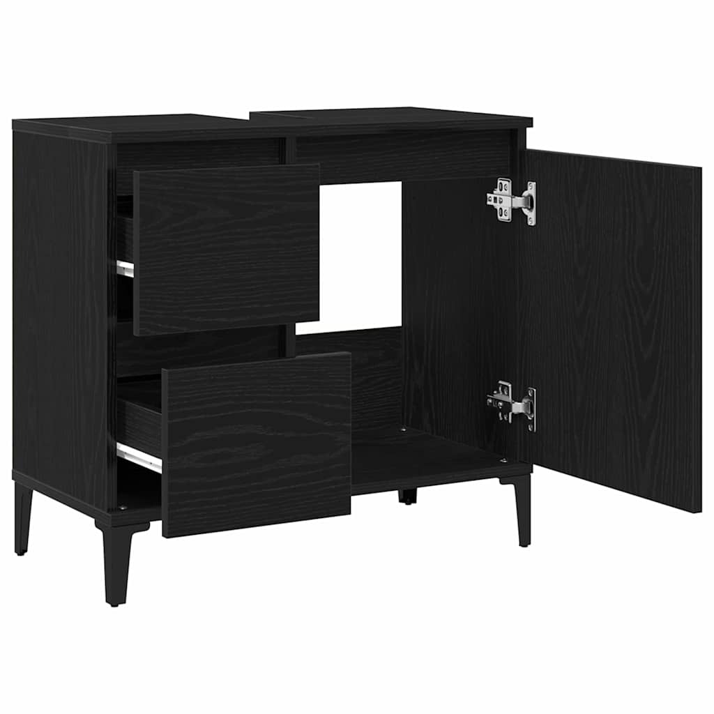 Kupaonski ormar Crni hrast 65 x 33 x 60 cm Konstruirano drvo