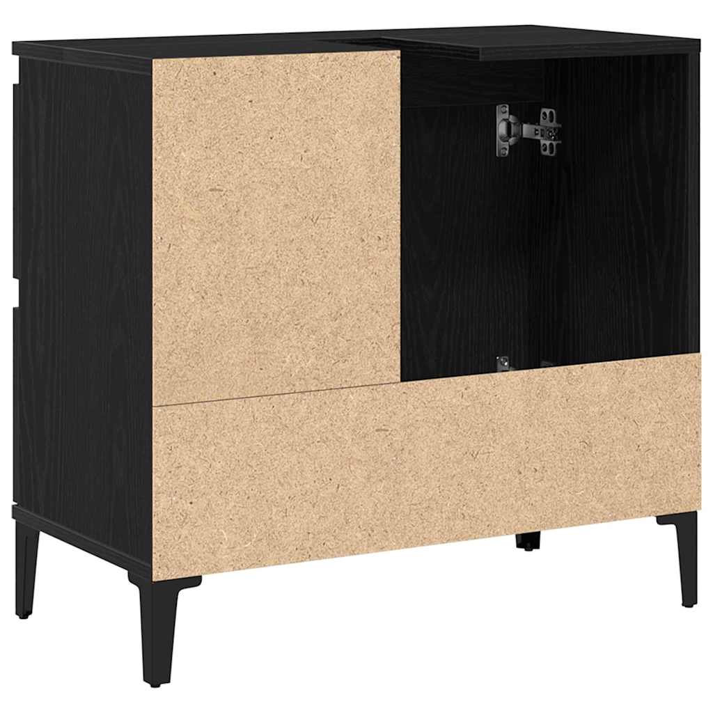 Kupaonski ormar Crni hrast 65 x 33 x 60 cm Konstruirano drvo