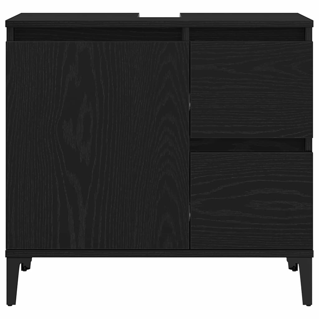 Kupaonski ormar Crni hrast 65 x 33 x 60 cm Konstruirano drvo