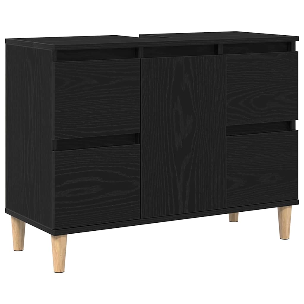 Kupaonski ormarić za sudoper Crni hrast 80 x 33 x 60 cm