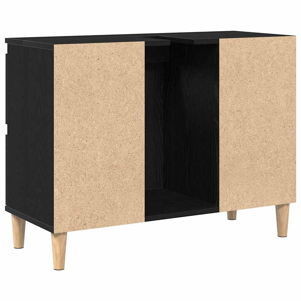 Kupaonski ormarić za sudoper Crni hrast 80 x 33 x 60 cm