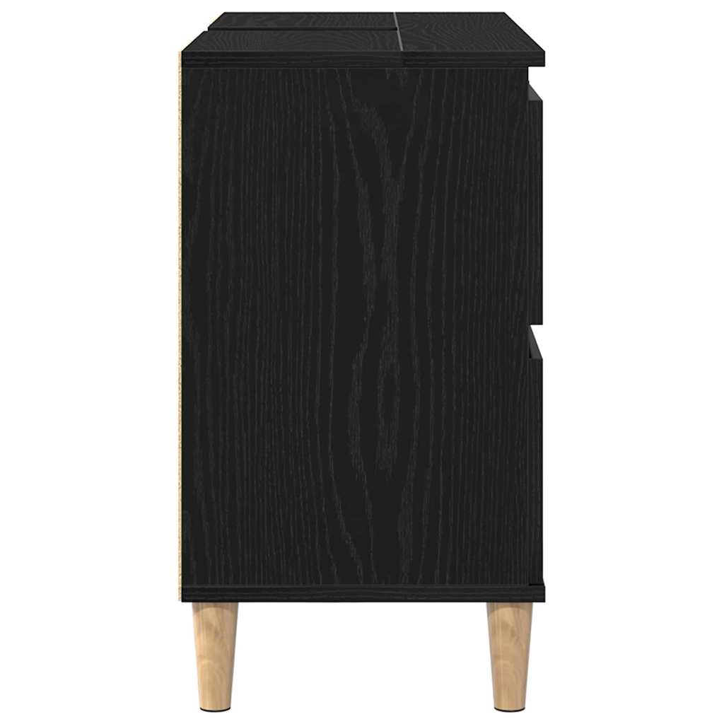 Kupaonski ormarić za sudoper Crni hrast 80 x 33 x 60 cm