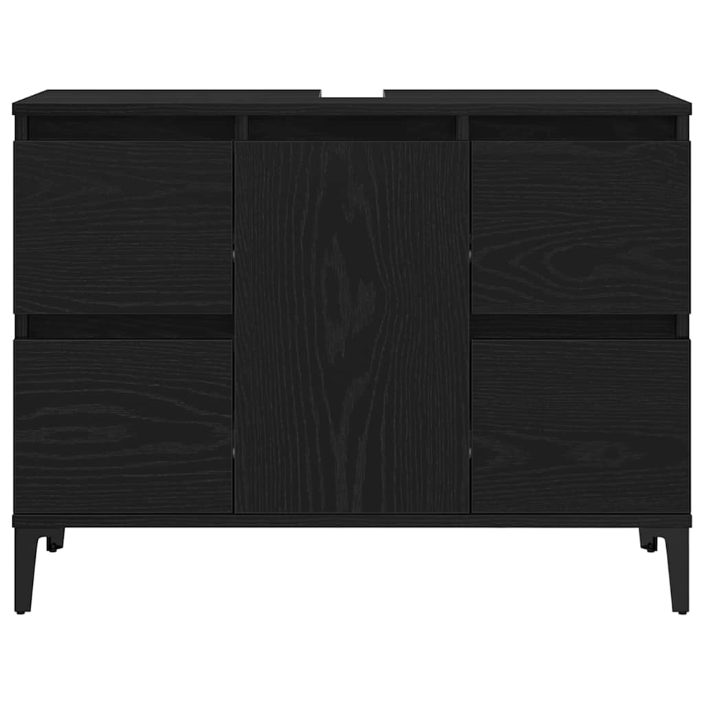 Kupaonski ormarić za sudoper Crni hrast 80 x 33 x 60 cm