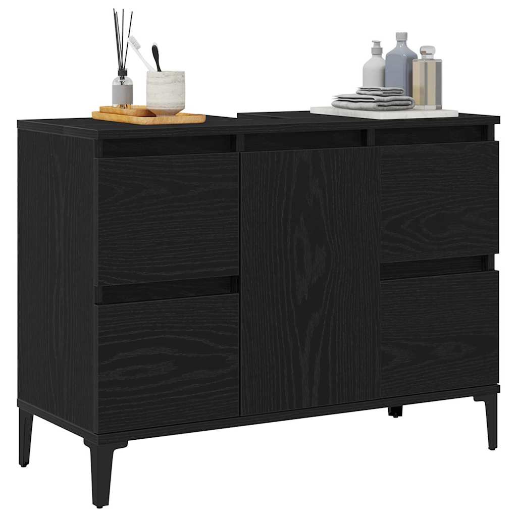 Kupaonski ormarić za sudoper Crni hrast 80 x 33 x 60 cm