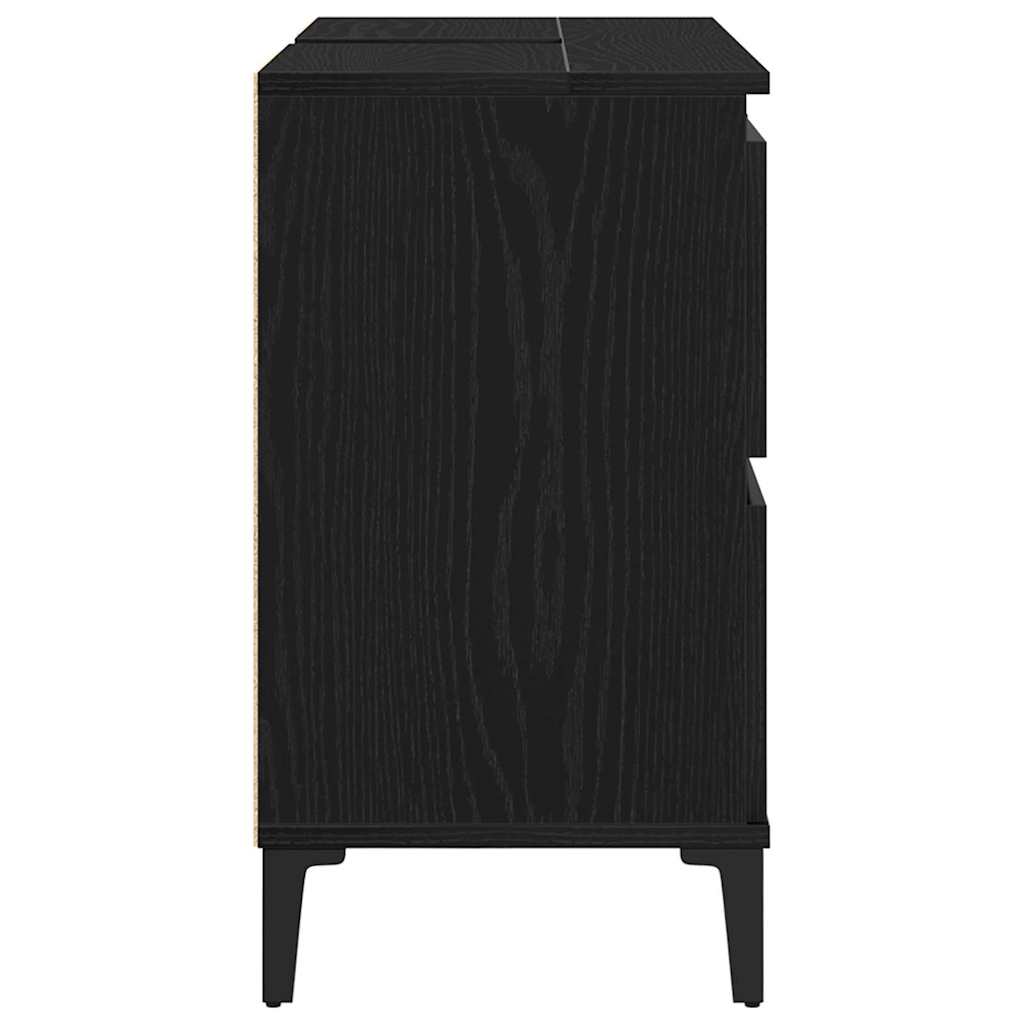 Kupaonski ormarić za sudoper Crni hrast 80 x 33 x 60 cm
