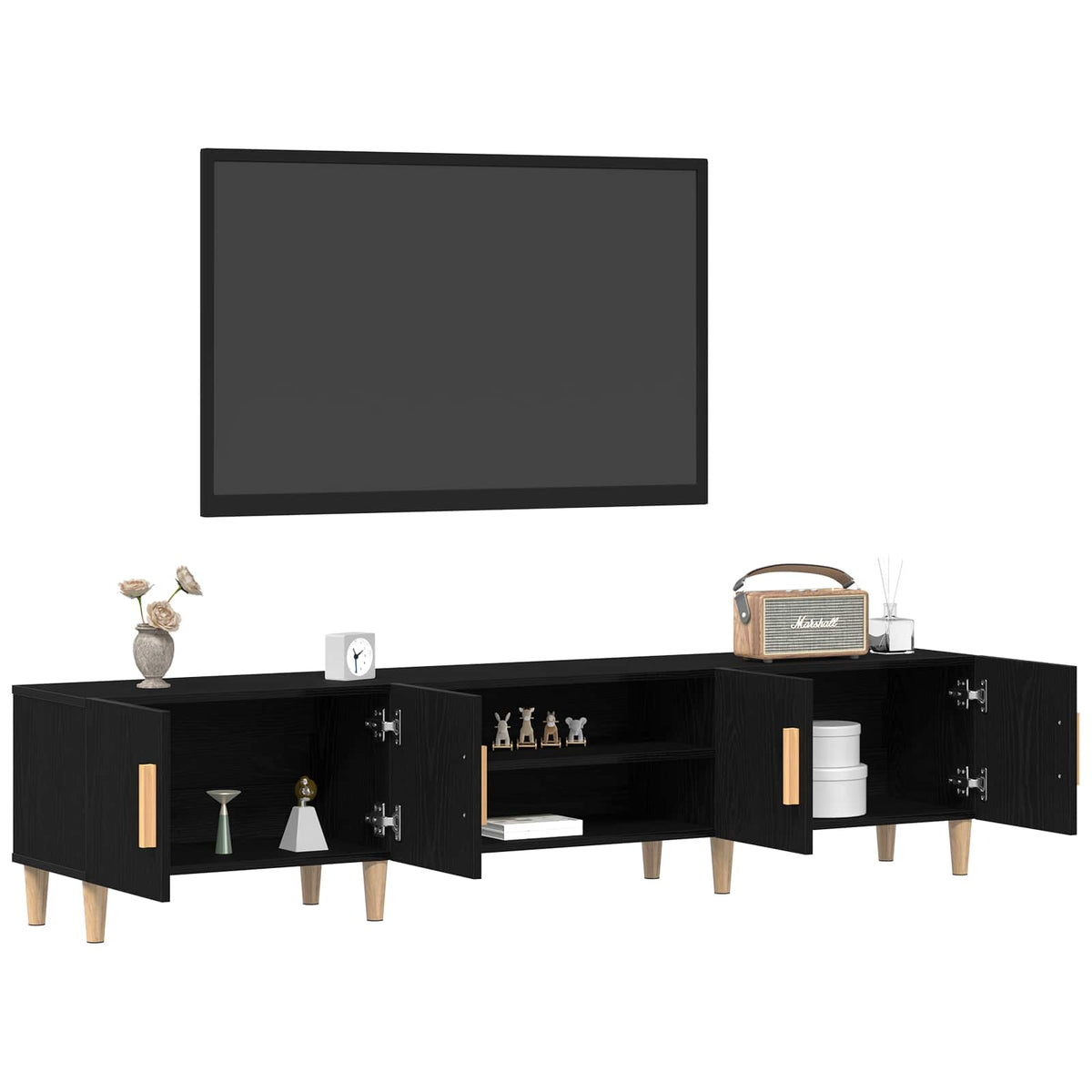 TV ormar Crni hrast 180 x 31,5 x 40 cm Konstruirano drvo