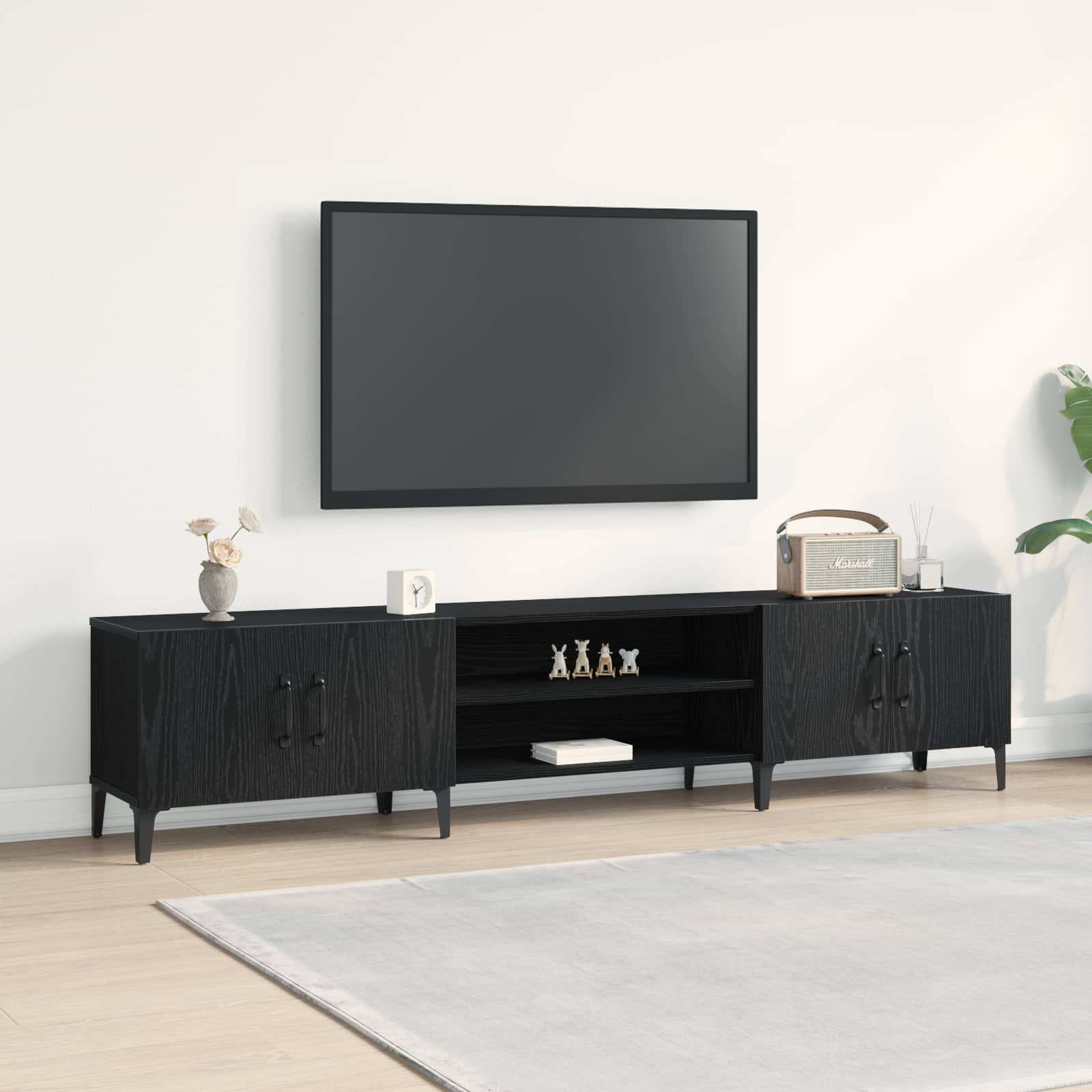 TV ormar Crni hrast 180 x 31,5 x 40 cm Konstruirano drvo