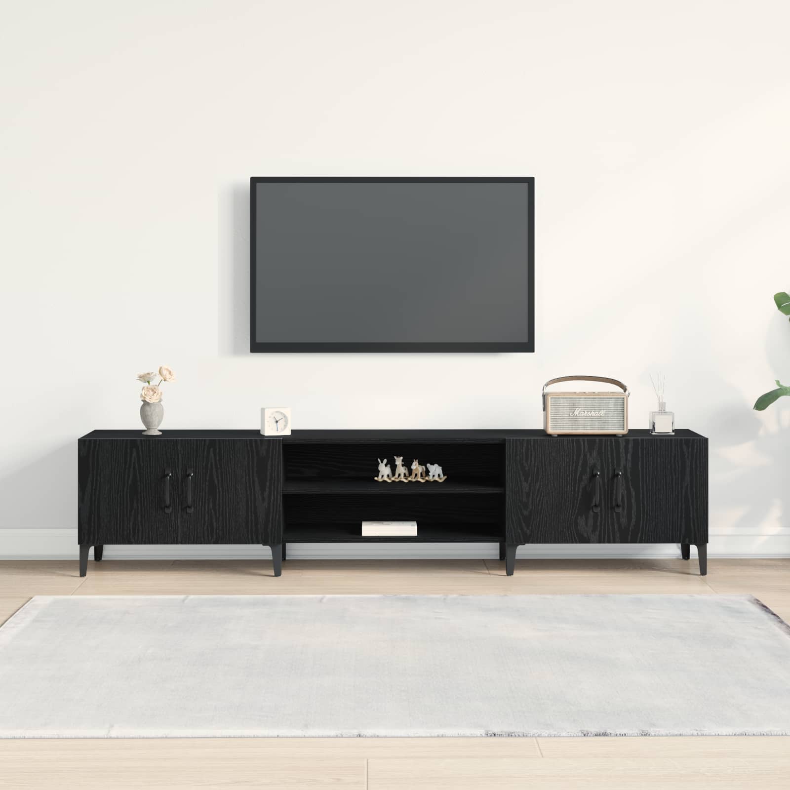 TV ormar Crni hrast 180 x 31,5 x 40 cm Konstruirano drvo