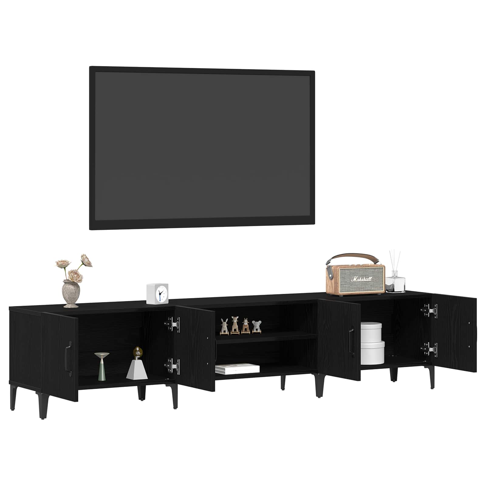 TV ormar Crni hrast 180 x 31,5 x 40 cm Konstruirano drvo