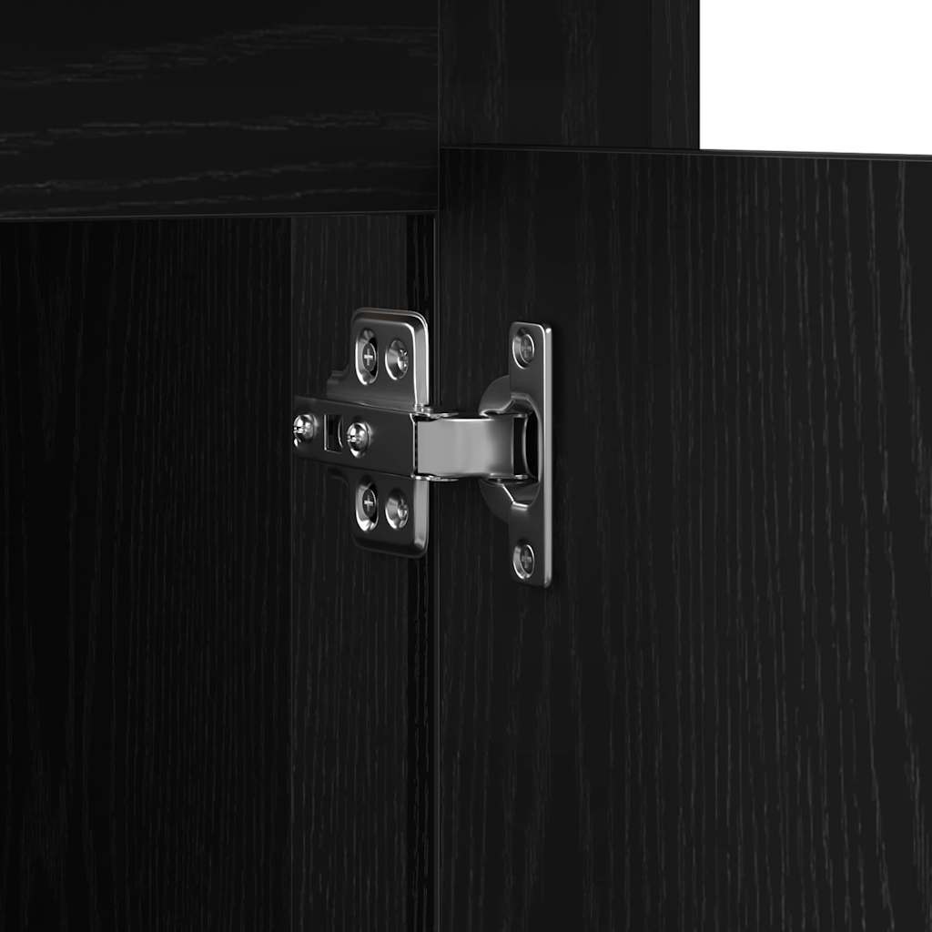Stol s ladicama Crni hrast 50 x 115 x 75 cm Konstruirano drvo