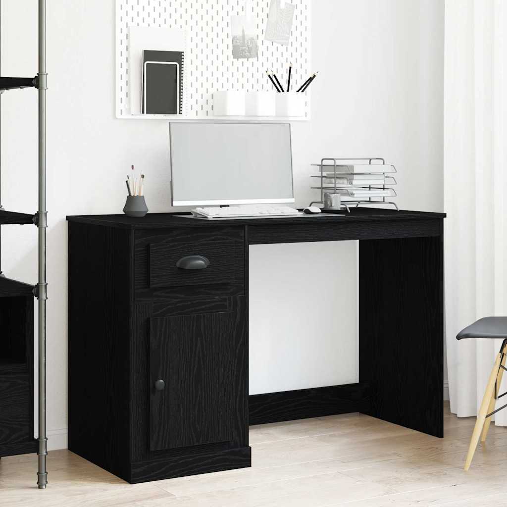 Stol s ladicama Crni hrast 50 x 115 x 75 cm Konstruirano drvo